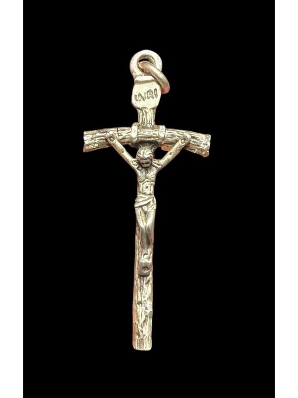 Vintage Chapel Sterling Silver Crucifix Cross Pendant Religious 1 7/8”